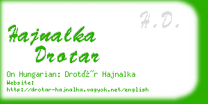 hajnalka drotar business card